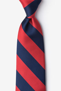Red & Navy Stripe Patriotic Tie