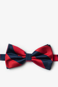 Red and Navy Patriotic Stripe Bow Tie