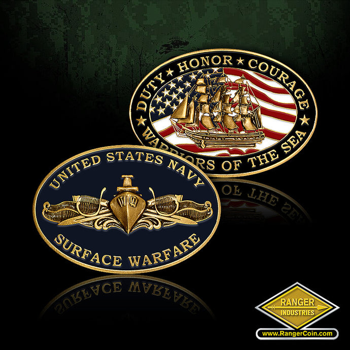 U.S. Navy Surface Warefare Coin-Officer