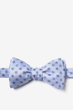 Taking The Helm Light Blue Silk Self Tie Bow Tie