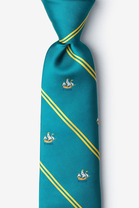 Ship Stripe Teal Tie