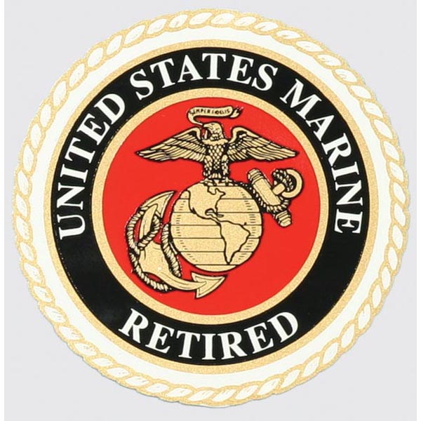United States Marine Corps Retired with EGA Decal