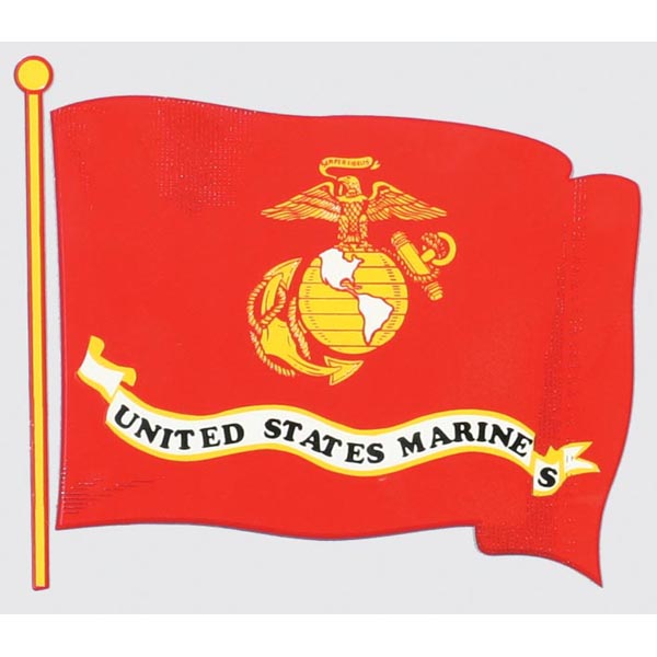 US Marine Corps Wavy Flag with EGA Decal
