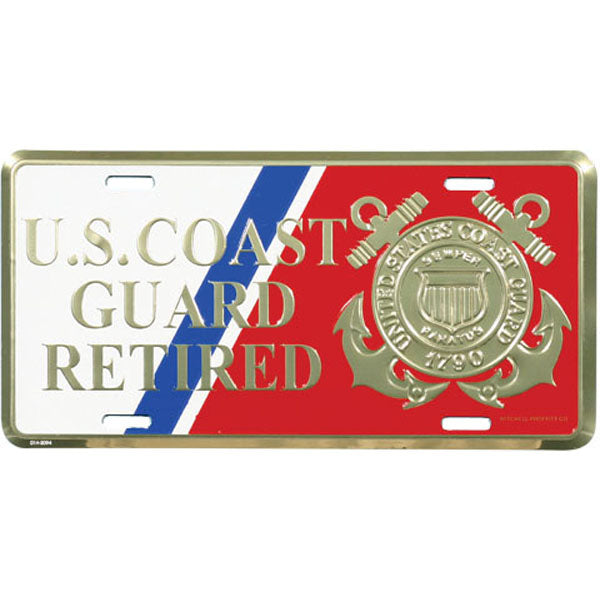 U.S. Coast Guard Retired License Plate