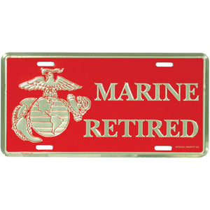 U.S. Marines Retired License Plate