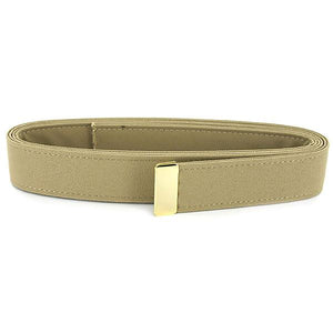 Navy Belt: Khaki Poly-Wool With 24K Gold Tip - Female