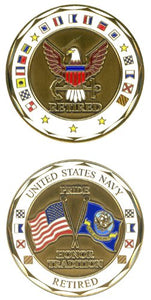 Challenge Coin - U.S. Navy Retired
