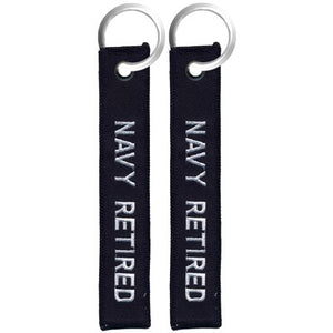 Navy Retired Keychain