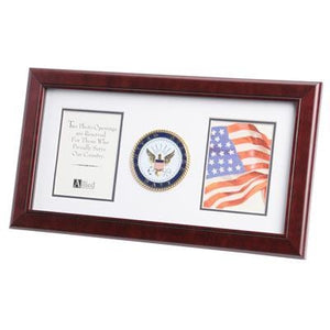 U.S. Navy Medallion 4-Inch by 6-Inch Double Picture Frame