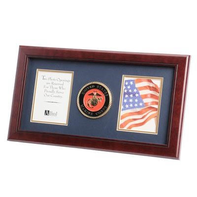 U.S. Marine Corps Medallion 4-Inch by 6-Inch Double Picture Frame