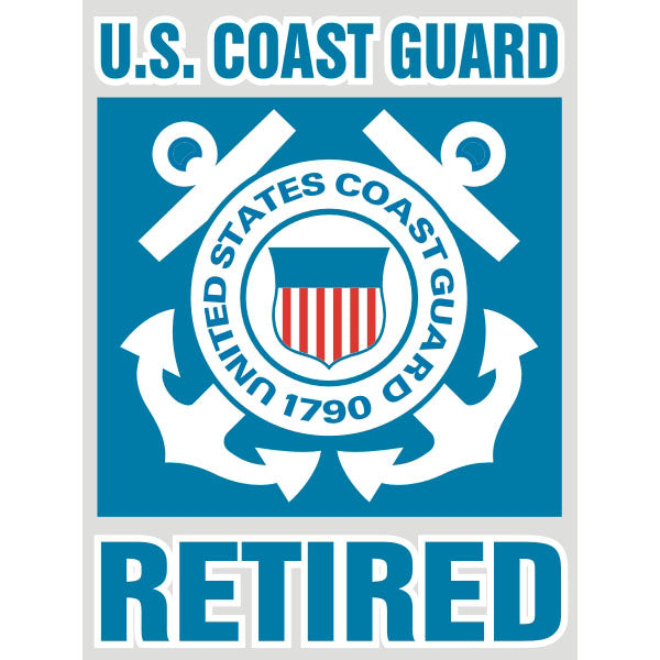 Coast Guard Retired Bold Type Decal