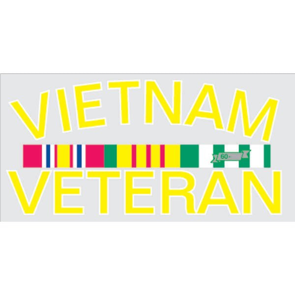 Vietnam Veteran with Ribbon Decal