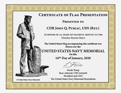 Flagcertifacte Example Military Flag Certificate Example