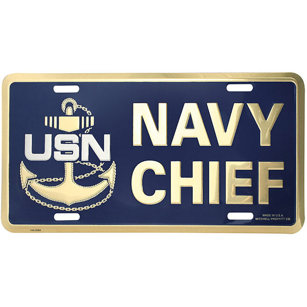 U.S. Navy Chief E-7 License Plate