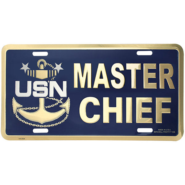 U.S. Navy Master Chief E-9 License Plate