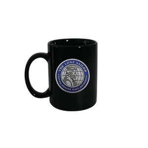 Navy Memorial Seal Black Mug