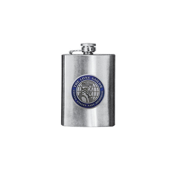 Navy Memorial Seal 4oz Stainless Steel Flask