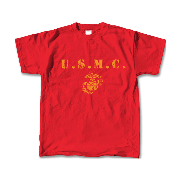 USMC Distressed Logo Tee