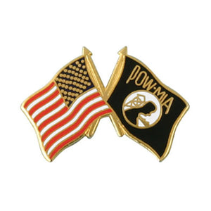 USA/POW-MIA Crossed Flags Pin