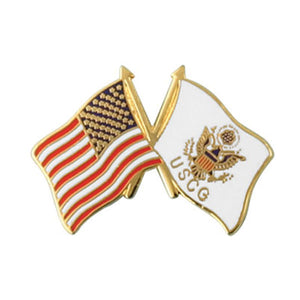 USA/USCG Crossed Flags Pin