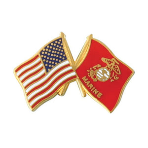 USA/USMC Crossed Flags Pin