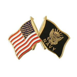 USA/USN Crossed Flags Pin