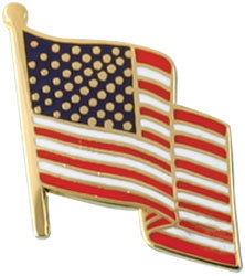 Waving US Flag Pin