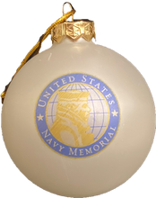 US Navy Memorial Glass Ball Ornament