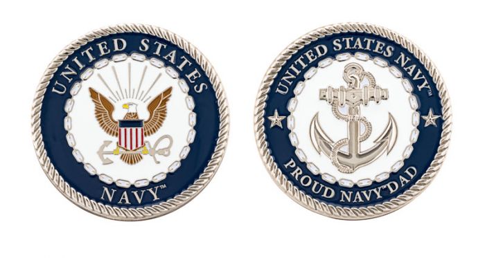 US Navy Proud Dad Coin