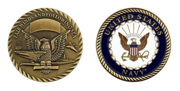 US Navy - Fairwinds and Following Seas Coin