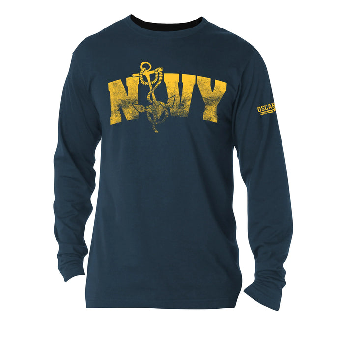 NAVY ANCHOR LONG SLEEVE