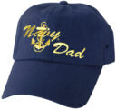 Navy Dad with Anchor Ball Cap
