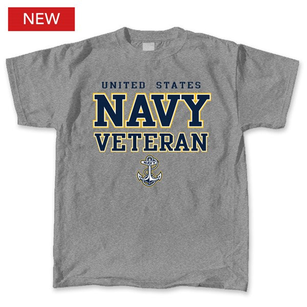 Navy Veteran Block T-Shirt
