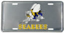 SEABEES Embossed Metal License Plate