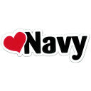 U.S. Navy Cut Out Lettering w/ Heart Magnet