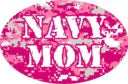 U.S. NAVY MOM Block Letter Oval Magnet