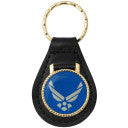 Air Force Wing Logo Leather Key Fob