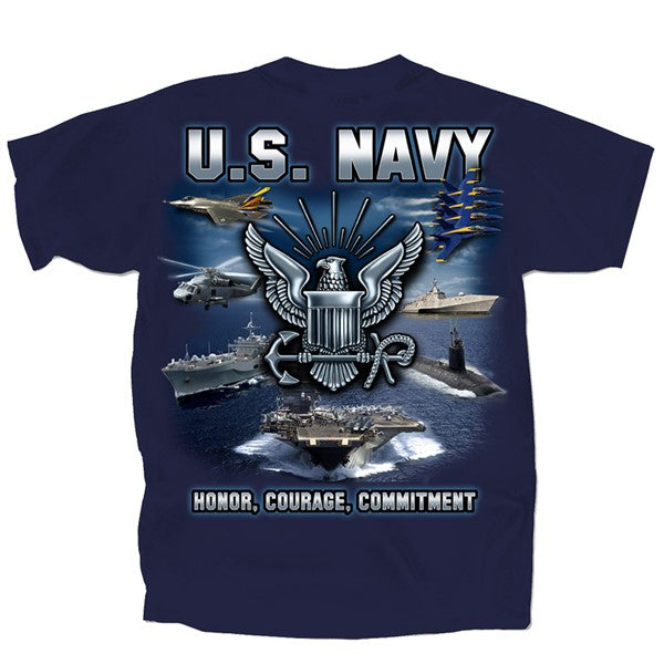 Navy Honor Courage Commitment T-Shirt