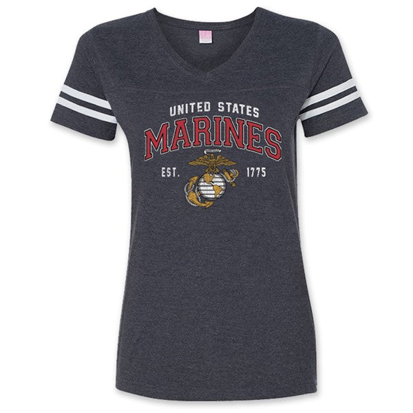 Ladies Marine Vintage Globe Logo T-Shirt