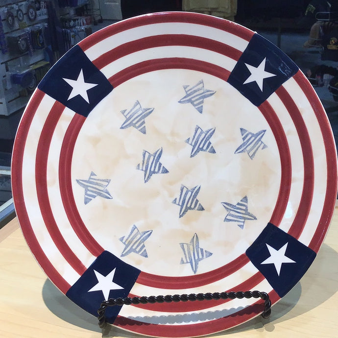 Exclusive Hand Painted Patriotic Plate