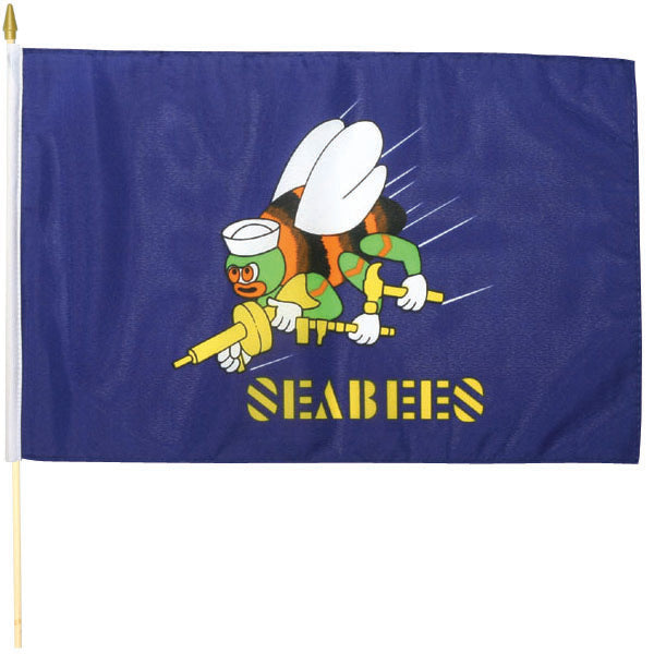Seabees12”x 18” Stick Flag