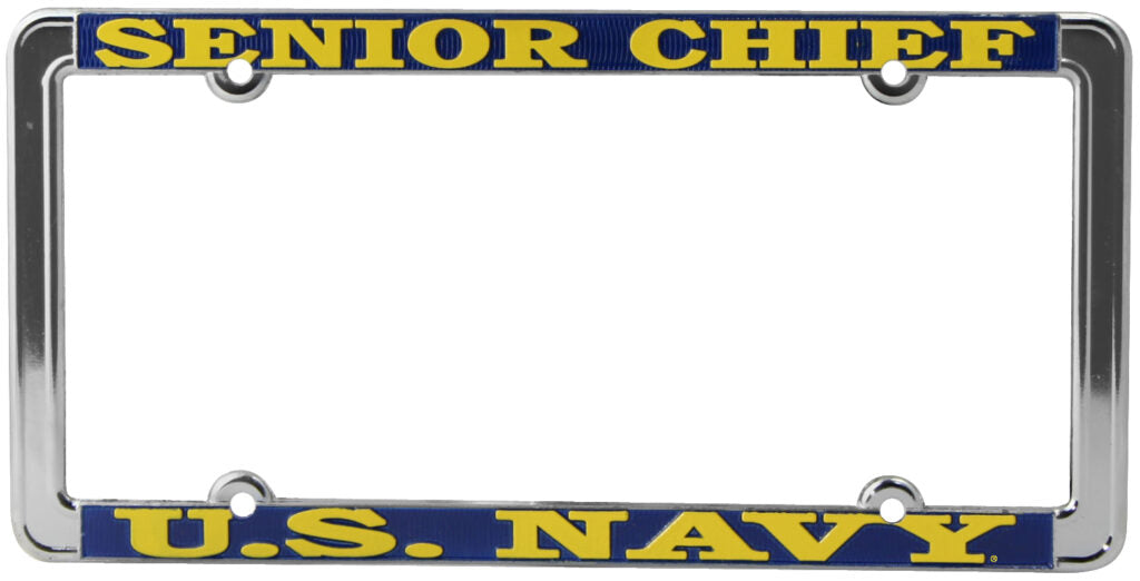 Senior Chief Thin Rim License Plate Frame