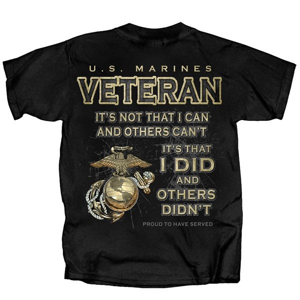 VETERAN MARINES I DID T-SHIRT