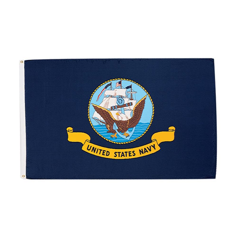 Bandiera U.S. Navy 3x5 Piedi Con Asta Da 6ft E Staffa - RFCO, Poliestere Resistente